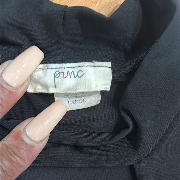 Pinc Black Mini Dress with Gold Chain Detail - Picture 2 of 5